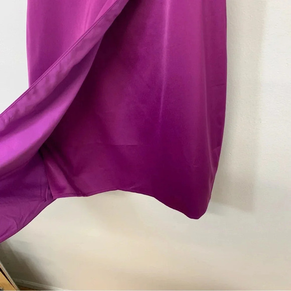 Lulus Mini Dress XS Purple  Faux Wrap Satin Sheath Sleeveless Fairy Whimsy NEW‎ - Picture 5 of 11